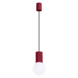 Luminosa Lighting Luminosa Halo Slim Pendant Ceiling Light Burgundy 1X G9 - thumbnail 1