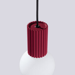 Luminosa Lighting Luminosa Halo Slim Pendant Ceiling Light Burgundy 1X G9 - thumbnail 6