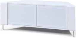 "Mda Designs Corvus Corner-Friendly White Cabinet With Beamthru Glass Doors For Flat Screen Tvs Up To 50""" - thumbnail 5