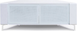 "Mda Designs Corvus Corner-Friendly White Cabinet With Beamthru Glass Doors For Flat Screen Tvs Up To 50""" - thumbnail 6