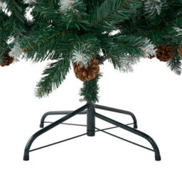 Living And Home Snow Christmas Tree With Foldable Metal Stand 110Cm Dia X 210Cm H - thumbnail 6