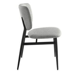 Angel Cerda Stylish Light Grey Fabric Dining Chair - thumbnail 5