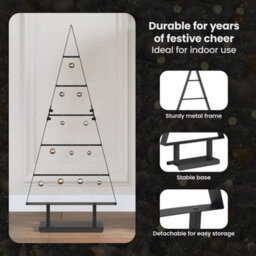 Vidaxl Metal Christmas Tree With Stand Black 90 Cm Steel - thumbnail 8