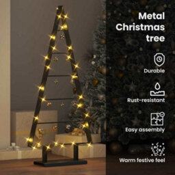 Vidaxl Metal Christmas Tree With Stand Black 90 Cm Steel - thumbnail 7