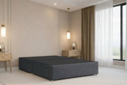 "Nexus Amalfi Plush Divan, Steel, 26"" Headboard, No Drawers, Open Coil Mattress, Small Single" - thumbnail 3