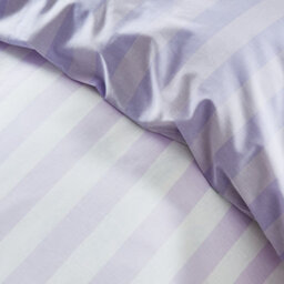 Sassy B Stripe Tease Reversible Double Duvet Cover Set With Pillowcases Lilac - thumbnail 4