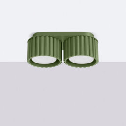 Luminosa Lighting Luminosa Aura Surface Mounted Downlight Olive Green 2X Gx53 - thumbnail 2
