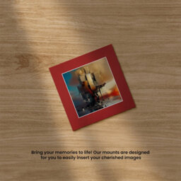 Ak Frames 40X40Cm Crimson Picture Mounts To Fit 30X30Cm Aperture Size - Mount Board Only (No Frame Included) - thumbnail 5