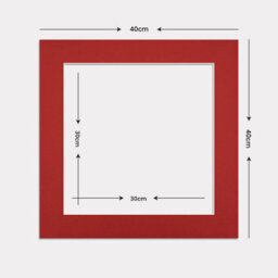 Ak Frames 40X40Cm Crimson Picture Mounts To Fit 30X30Cm Aperture Size - Mount Board Only (No Frame Included) - thumbnail 3