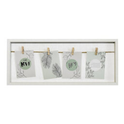 Nielsen Accent Collage Frame For 4 Photos 9X13Cm With Clothesline And 4 Clips, White - thumbnail 1