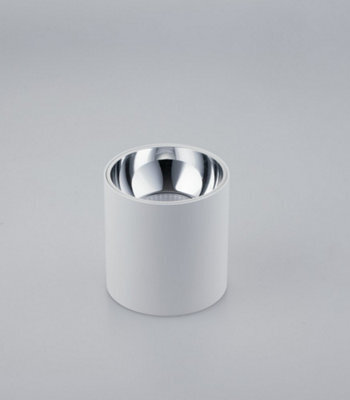 Luminosa Lighting Luminosa Mig Led Surface Mounted Downlight White, Chrome 2000Lm 3000K 11.4X11.7Cm - image 1