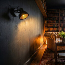 Happy Homewares Vintage And Industrial Matte Black Spot Wall Light Fitting With Grill - thumbnail 6