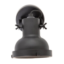 Happy Homewares Vintage And Industrial Matte Black Spot Wall Light Fitting With Grill - thumbnail 5