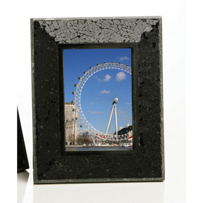 Orsina Mosaic 5X7 Photo Frame, Black Picture Frame For Mantle, Shelf, Decorative Picture Frame For Home Display - image 1