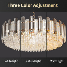 Vrygle 80Cm Heavy Duty Luxury Shining Crystal Chandelier Ceiling Pendant Light For Living Room Hallway - thumbnail 9