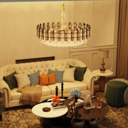 Vrygle 80Cm Heavy Duty Luxury Shining Crystal Chandelier Ceiling Pendant Light For Living Room Hallway - thumbnail 8