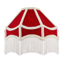 Happy Homewares Classic Victorian Style Empire Pendant Shade In Burgundy Red Fabric - thumbnail 2