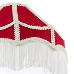 Happy Homewares Classic Victorian Style Empire Pendant Shade In Burgundy Red Fabric - thumbnail 5