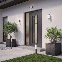 GoodHome Callisto Fixed Matt Dark Grey Mains-Powered Integrated Led Outdoor Contemporary Wall Light 1400Lm (Dia)7.6Cm - thumbnail 3