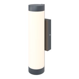 GoodHome Callisto Fixed Matt Dark Grey Mains-Powered Integrated Led Outdoor Contemporary Wall Light 1400Lm (Dia)7.6Cm - thumbnail 5