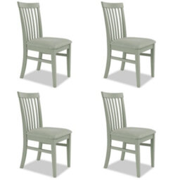 Statement Furniture Florence Highback Upholstered Chairs Set Of 4 - Sage Green - thumbnail 1