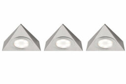 National Lighting Colour Changing (Cct) 2.5 W Led Under Cabinet Light - Triangle Design Kitchen / In A 200 Lm Chrome Brushed 3000