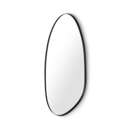 Julian Bowen Rushmore Black Wall Mirror, Metal Frame, Asymmetrical, Wall Mounted, Horizontal Or Veritcal, 130 X 58 X 4Cm - thumbnail 2
