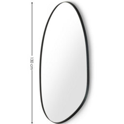 Julian Bowen Rushmore Black Wall Mirror, Metal Frame, Asymmetrical, Wall Mounted, Horizontal Or Veritcal, 130 X 58 X 4Cm - thumbnail 7