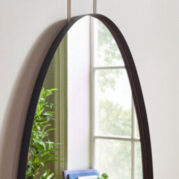 Julian Bowen Rushmore Black Wall Mirror, Metal Frame, Asymmetrical, Wall Mounted, Horizontal Or Veritcal, 130 X 58 X 4Cm - thumbnail 5