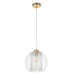 Harbour Studio Mallorie Gold Light Pendant, (Dia)250mm - thumbnail 3