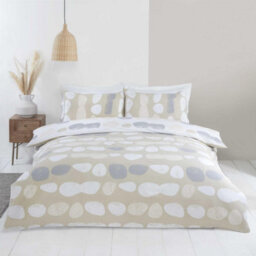 Rapport Truro Pebbles Duvet Cover Set Reversible Bedding 100% Easy Care Microfibre Polyester - thumbnail 1