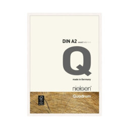 Nielsen Quadrum A2 Matt White Wooden Picture Frame With Float Glass And Push/turn Clips