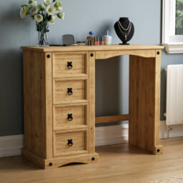 Lassic Vida Designs Corona Solid Pine 4 Drawer Dressing Table - thumbnail 1