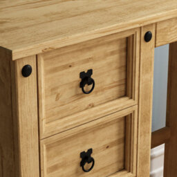 Lassic Vida Designs Corona Solid Pine 4 Drawer Dressing Table - thumbnail 5