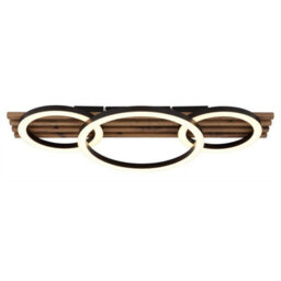 Luminosa Lighting Luminosa Tisha 62X30Cm Integrated Led Semi Flush Ceiling Light Matt Black 3X Led 3000K - thumbnail 3