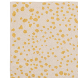 Yellow Dotted Modern Rug Easy To Clean Dining Room-80Cm X 150Cm - thumbnail 3