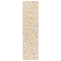 Yellow Dotted Modern Rug Easy To Clean Dining Room-80Cm X 150Cm - thumbnail 6