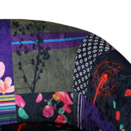 Tub Chair Armchair Club Chair In Patchwork Fabric - thumbnail 5