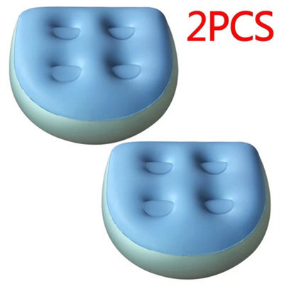 2Pcs Pvc Inflatable Spa Booster Seat Blue Cushion - image 1