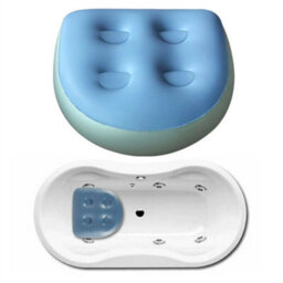 2Pcs Pvc Inflatable Spa Booster Seat Blue Cushion - thumbnail 2