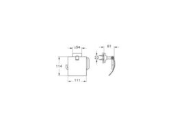 Vitra Root Matt Black Toilet Roll Holder With Cover - thumbnail 2