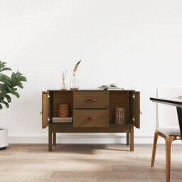 Berkfield Sideboard Honey Brown 110X40X78 Cm Solid Wood Pine - thumbnail 3
