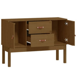 Berkfield Sideboard Honey Brown 110X40X78 Cm Solid Wood Pine - thumbnail 6
