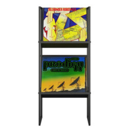 Novogratz Helix Vinyl Record Storage With 2 Shelves Black - thumbnail 6