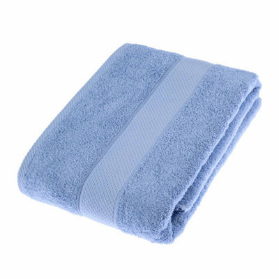 Homescapes Turkish Cotton Light Blue Bath Sheet