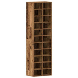 Walplus Shoe Cabinet Old Wood 54X34X183 Cm Engineered Wood - thumbnail 2