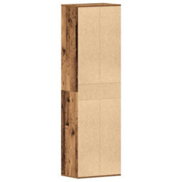 Walplus Shoe Cabinet Old Wood 54X34X183 Cm Engineered Wood - thumbnail 7