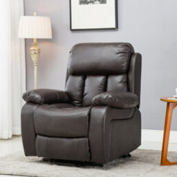 More4Homes Chester Single Motor Electric Rise Recliner Bonded Leather Armchair Electric Lift Riser Chair (Brown) - thumbnail 7