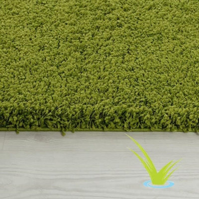STALWART Modern Shaggy Rug - 5Cm Plush Thick Pile, Non-Slip, Soft Touch Carpet - Washable Area Rugs (Light Beige, 120X170 Cm) - image 1