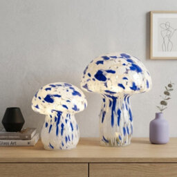 Garden Greatness Maison Aqua Duo Led Glass Mushroom Lamp - thumbnail 2